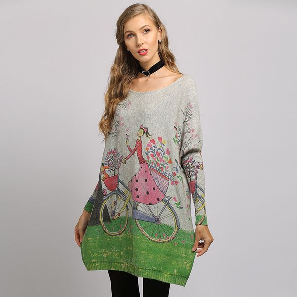plus size women's loose knitted sweater cartoon print bottom outer wear one word neck pullover sweater, White;black
plus size women's loose knitted sweater cartoon print bottom outer wear one word neck pullover sweater, White;black