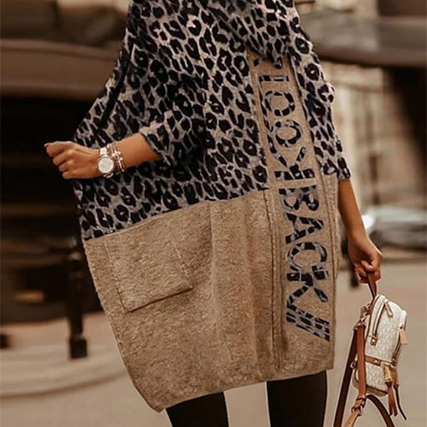 women's knits tees women autumn casual loose cardigan hooded sweater ins leopard partchwork pocket coat knitted female sweaters xxl 220, White
women's knits tees women autumn casual loose cardigan hooded sweater ins leopard partchwork pocket coat knitted female sweaters xxl 220, White