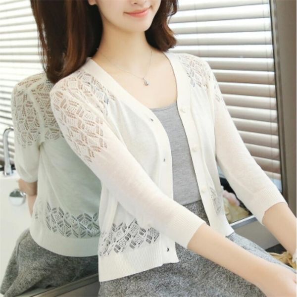 women's knits tees autumn summer cardigan lace hollow out shawl teenager girls knitted sweater female cardigans thin coat ladies 22092, White
women's knits tees autumn summer cardigan lace hollow out shawl teenager girls knitted sweater female cardigans thin coat ladies 22092, White