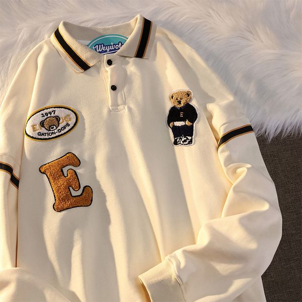men's hoodies sweatshirts vintage polo collar hoodies men korean oversized letter print sweatshirt female autumn long sleeve harajuku, Black
men's hoodies sweatshirts vintage polo collar hoodies men korean oversized letter print sweatshirt female autumn long sleeve harajuku, Black
