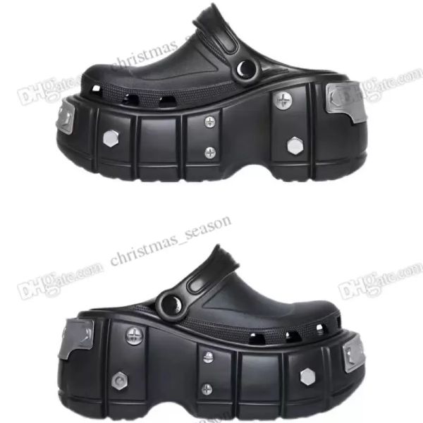 2023 slippers flip flops hardcroc sandals slide balenciagas casual shoes trainer punk style beach pool slides rubber rivet foam balencaigas, Black
2023 slippers flip flops hardcroc sandals slide balenciagas casual shoes trainer punk style beach pool slides rubber rivet foam balencaigas, Black