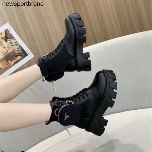 new martin designer boots women waterproof platform autumn thick soled short boot british style motorcycle versatile booties, Black
new martin designer boots women waterproof platform autumn thick soled short boot british style motorcycle versatile booties, Black