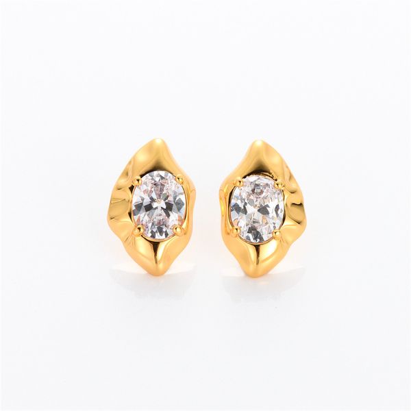 french niche design stud oval irregular diamond zircon earrings women's simple temperament fashion all-match jewelry accessories, Golden;silver
french niche design stud oval irregular diamond zircon earrings women's simple temperament fashion all-match jewelry accessories, Golden;silver
