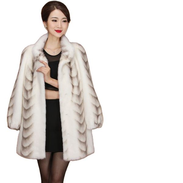 europe trend fur coat autumn winter middle age women outerwear velvet mid-length soft fur clothing mother comfortable outfit, Black
europe trend fur coat autumn winter middle age women outerwear velvet mid-length soft fur clothing mother comfortable outfit, Black