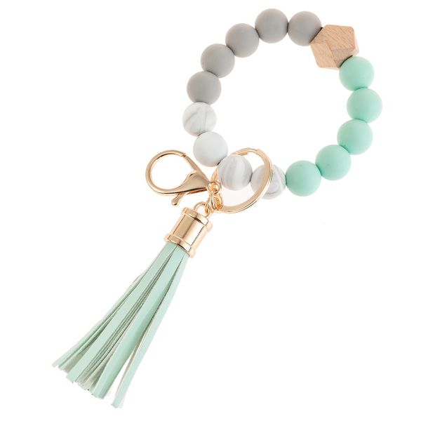 keychain leather tassel wooden bead food grade silicone bracelet key ring car access control personality fashion chain 14 colors string cute, Silver
keychain leather tassel wooden bead food grade silicone bracelet key ring car access control personality fashion chain 14 colors string cute, Silver