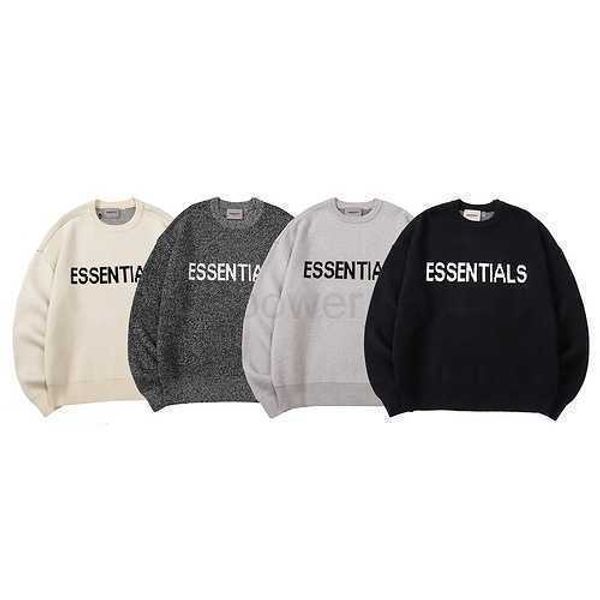 mens sweaters essential designer new double thread essentials youth knitted loose round neck sweater, White;black
mens sweaters essential designer new double thread essentials youth knitted loose round neck sweater, White;black