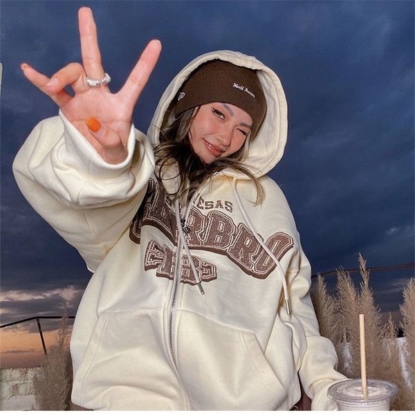 women's hoodies sweatshirts women letter print autumn winter retro loose zip up hooded female casual long sleeve sweatshirt coats 22093, Black
women's hoodies sweatshirts women letter print autumn winter retro loose zip up hooded female casual long sleeve sweatshirt coats 22093, Black