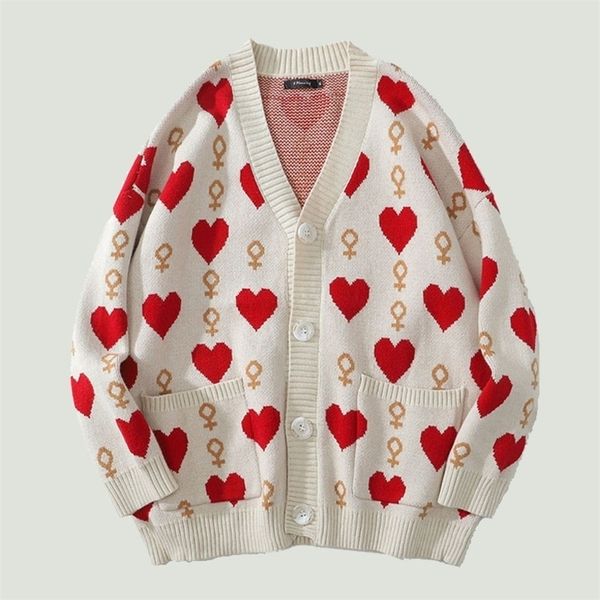 men's sweaters hip hop love jacquard printed knitted cardigan men streetwear harajuku oversize loose casual jumper couples autumn 22093, White;black
men's sweaters hip hop love jacquard printed knitted cardigan men streetwear harajuku oversize loose casual jumper couples autumn 22093, White;black