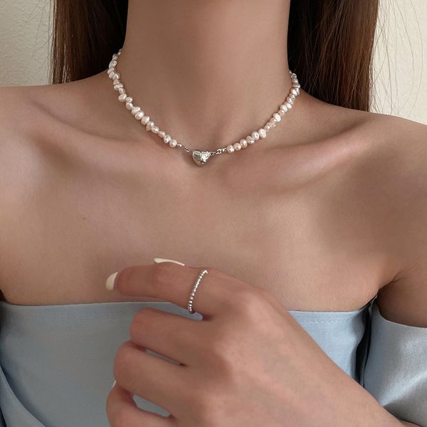 beaded necklaces jacoso baroque pearls choker collar necklace for women light luxury heart magnet korea fashion accessories gifts for party, Silver
beaded necklaces jacoso baroque pearls choker collar necklace for women light luxury heart magnet korea fashion accessories gifts for party, Silver