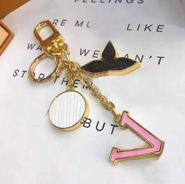 luxury designer keychain fashion classic brand key buckle letter design handmade gold keychains mens womens bag pendant high-quality gift, Silver
luxury designer keychain fashion classic brand key buckle letter design handmade gold keychains mens womens bag pendant high-quality gift, Silver