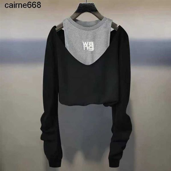 dsigner new women's hoodies sweatshirts aw letter short long sleeve women's autumn splicing fake two piece sweater top, Black
dsigner new women's hoodies sweatshirts aw letter short long sleeve women's autumn splicing fake two piece sweater top, Black