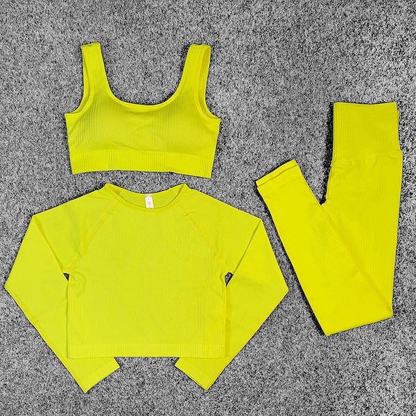 women's tracksuits 12 colors ribbed seamless sport suit women sportswear long sleeve yoga set crop gym leggings workout bra outfit fitn, Gray
women's tracksuits 12 colors ribbed seamless sport suit women sportswear long sleeve yoga set crop gym leggings workout bra outfit fitn, Gray