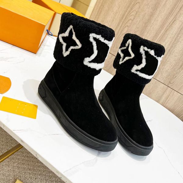 2022 women designer luxury martin boots fashion solid color wool leather letters casual boots platform non-slip chunky heel ankle round toe, Black
2022 women designer luxury martin boots fashion solid color wool leather letters casual boots platform non-slip chunky heel ankle round toe, Black
