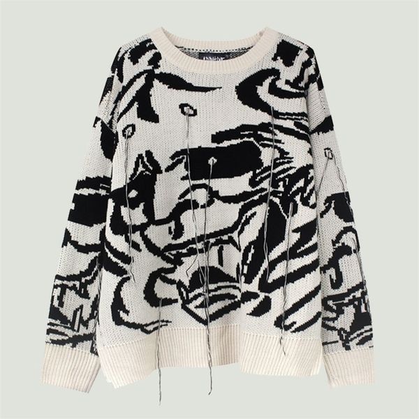 men's sweaters hip hop jacquard tassel knitted mens streetwear harajuku patchwork o-neck loose casual pullover couples hipster 220930, White;black
men's sweaters hip hop jacquard tassel knitted mens streetwear harajuku patchwork o-neck loose casual pullover couples hipster 220930, White;black
