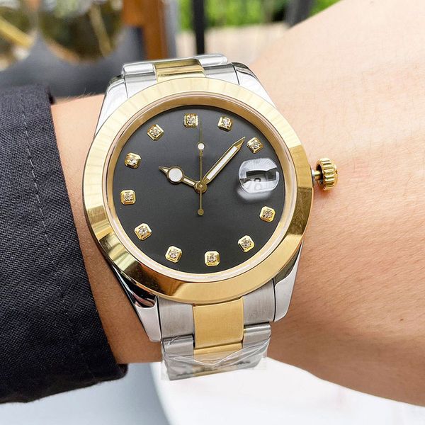 mens watch automatic mechanical watches business wristwatches 40mm montre de luxe 904l stainless steel waterproof wristwatch, Slivery;brown
mens watch automatic mechanical watches business wristwatches 40mm montre de luxe 904l stainless steel waterproof wristwatch, Slivery;brown