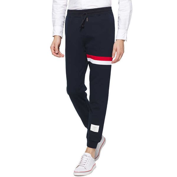 tb 2021 thom fashion brand sweatpants men spring autumn cotton casual sports trousers red white striped mens jogger track pants, White;black
tb 2021 thom fashion brand sweatpants men spring autumn cotton casual sports trousers red white striped mens jogger track pants, White;black