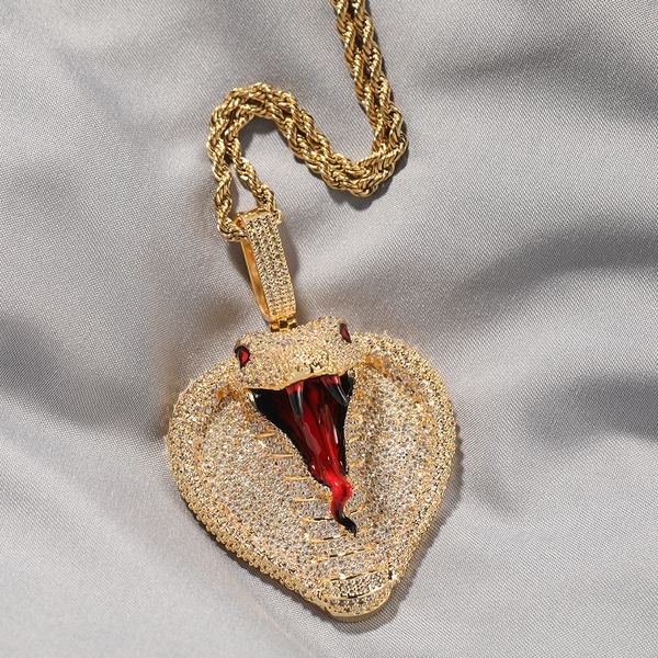 hip hop 3d snake pendant necklace bling zirconia 18k real gold plated men jewelry, Silver
hip hop 3d snake pendant necklace bling zirconia 18k real gold plated men jewelry, Silver