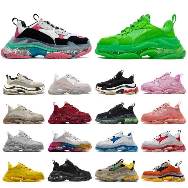 men women 17fw triple s dad casual shoes sneaker clear bubble bottom black red pink green yellow grey multi color old grandpa trainer sports
men women 17fw triple s dad casual shoes sneaker clear bubble bottom black red pink green yellow grey multi color old grandpa trainer sports