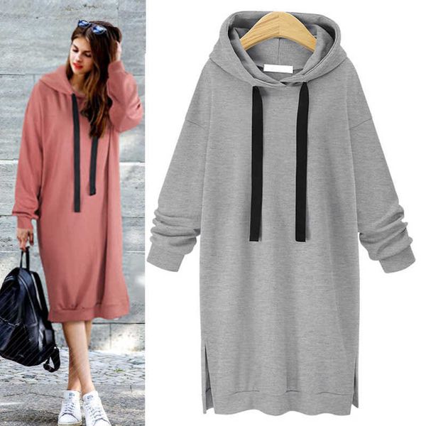 women's hoodies sweatshirts women loose long hoodie casual solid color hooded sweatshirts autumn winter baggy pullover sweatshirt dress, Black
women's hoodies sweatshirts women loose long hoodie casual solid color hooded sweatshirts autumn winter baggy pullover sweatshirt dress, Black
