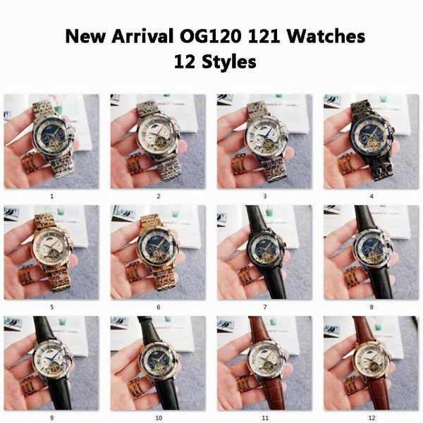 45m automatic mechanical wristwatches no box tourbillon moon phase watch white dial silver year month week day leather/stainless steel strap, Slivery;brown
45m automatic mechanical wristwatches no box tourbillon moon phase watch white dial silver year month week day leather/stainless steel strap, Slivery;brown