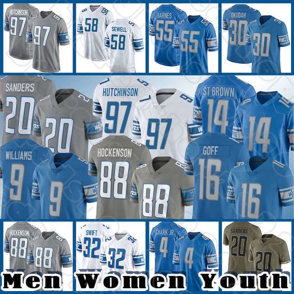 97 aidan hutchinson 14 amon-ra st. brown jersey 9 jameson williams football 16 jared goff d'andre swift barry sanders t.j. hockenson t., Black;red
97 aidan hutchinson 14 amon-ra st. brown jersey 9 jameson williams football 16 jared goff d'andre swift barry sanders t.j. hockenson t., Black;red