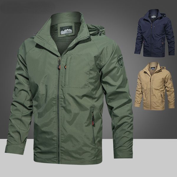 new men waterproof jacket autumn casual military tactical jackets coats men's hooded outerwear bomber pilot jackets zipper, Black;brown
new men waterproof jacket autumn casual military tactical jackets coats men's hooded outerwear bomber pilot jackets zipper, Black;brown