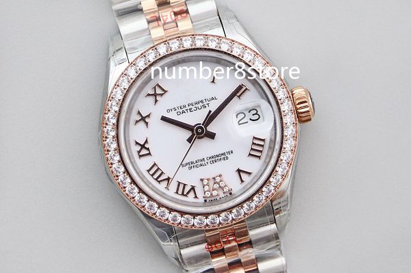 two-tone small lady watch 28mm tws factory nh05 automatic movment sapphire crystal roman numerals classic luxury wristwatch womens watches 4, Slivery;brown
two-tone small lady watch 28mm tws factory nh05 automatic movment sapphire crystal roman numerals classic luxury wristwatch womens watches 4, Slivery;brown