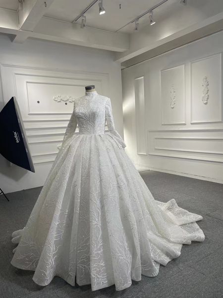 muslim wedding dress dubai arabian long sleeve lace collar bridal dress custom luxury sm67169, White
muslim wedding dress dubai arabian long sleeve lace collar bridal dress custom luxury sm67169, White