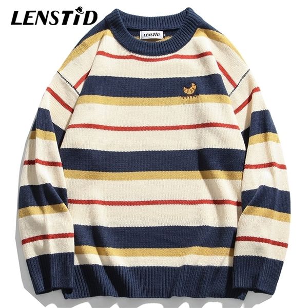 men's sweaters lenstid men hip hop knitted jumper striped streetwear harajuku autumn casual loose knitwear pullovers clothing 220930, White;black
men's sweaters lenstid men hip hop knitted jumper striped streetwear harajuku autumn casual loose knitwear pullovers clothing 220930, White;black