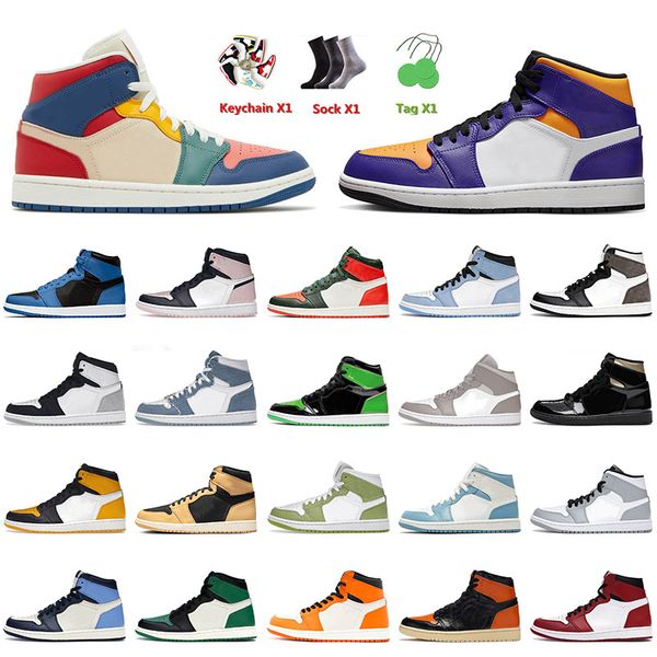 2022 arrival basketball shoes 1 1s jumpman mid lakers heirloom high dark mocha chicago patent green visionaire mens women trainers sneakers, White;red
2022 arrival basketball shoes 1 1s jumpman mid lakers heirloom high dark mocha chicago patent green visionaire mens women trainers sneakers, White;red