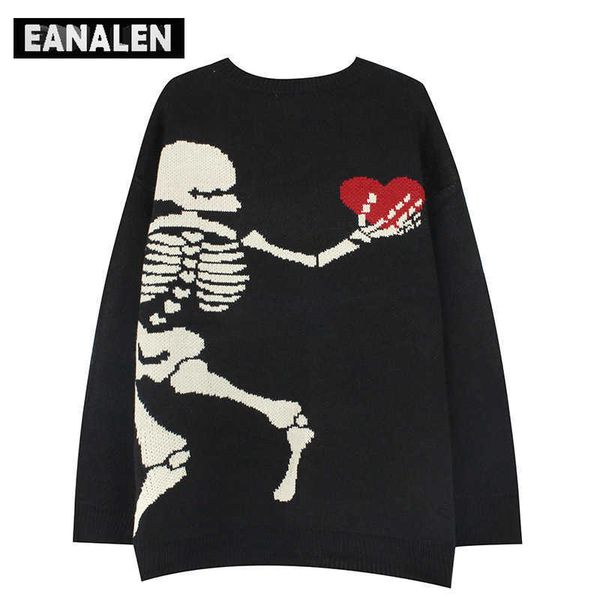 men's sweaters harajuku vintage gothic skull knitted sweater men oversized punk rock jumper love pullover women green grandpa ugly swea, White;black
men's sweaters harajuku vintage gothic skull knitted sweater men oversized punk rock jumper love pullover women green grandpa ugly swea, White;black
