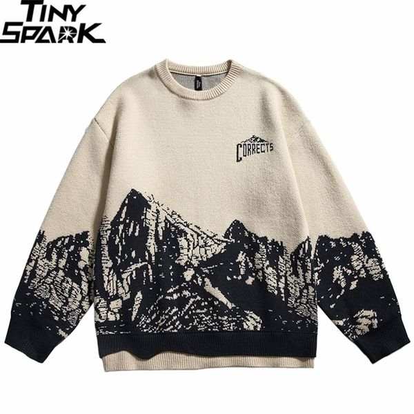 men's sweaters men streetwear retro mountain graphic knitted harajuku pullover casual cotton hip hop hipster 220930, White;black
men's sweaters men streetwear retro mountain graphic knitted harajuku pullover casual cotton hip hop hipster 220930, White;black