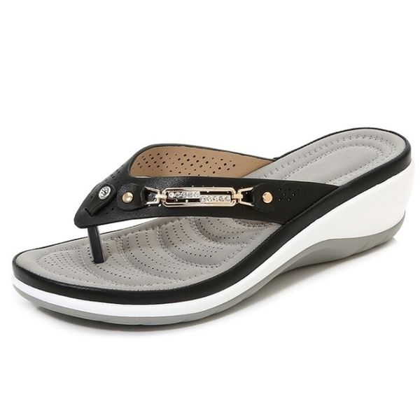 slippers women casual clip toe summer shoes flip flops platform beach slides metal button sandals female comforty flats 220930, Black
slippers women casual clip toe summer shoes flip flops platform beach slides metal button sandals female comforty flats 220930, Black