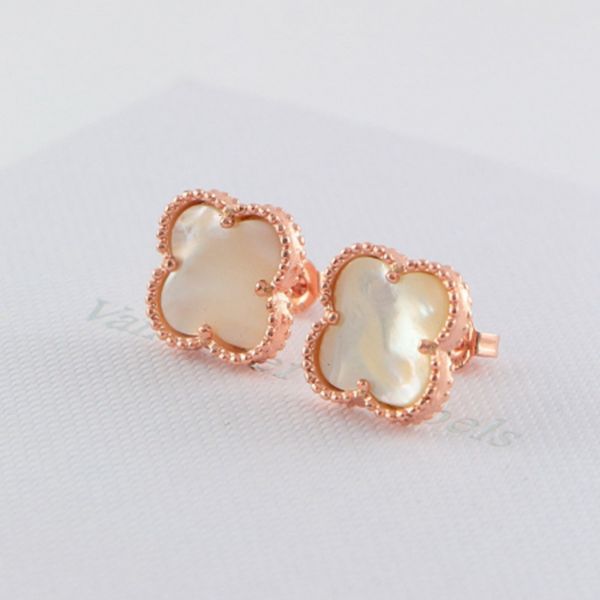 stud earrings love four-leaf for women fashion wedding earring jewelry 12qx3, Golden;silver