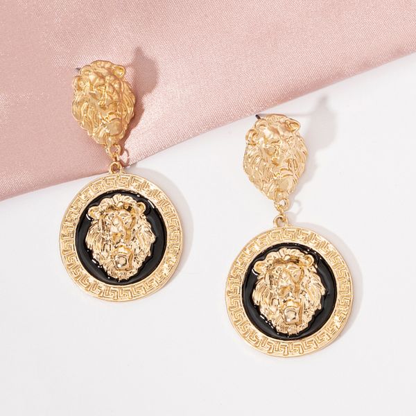 earrings 2022 trend new cool stuff studs golden embossed lion head alloy trend vintage jewelry personality woman earring, Golden;silver
earrings 2022 trend new cool stuff studs golden embossed lion head alloy trend vintage jewelry personality woman earring, Golden;silver