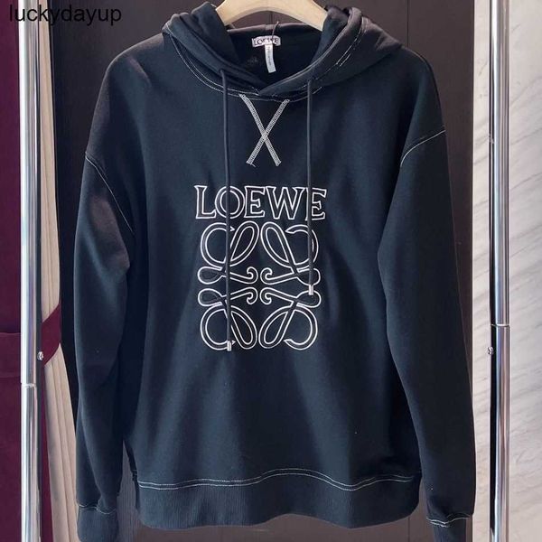 men's hoodies designer sweatshirts loewe white embroidery hoodie couple color contrast fashion brand hoodie, Black
men's hoodies designer sweatshirts loewe white embroidery hoodie couple color contrast fashion brand hoodie, Black
