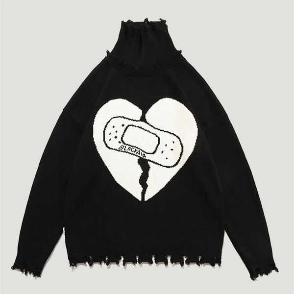 men's sweaters fashion turtleneck sweater men streetwear vintage letter graffiti broken love pin knitted pullover casual oversize jumpe, White;black
men's sweaters fashion turtleneck sweater men streetwear vintage letter graffiti broken love pin knitted pullover casual oversize jumpe, White;black