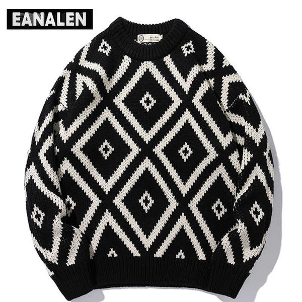 men's sweaters harajuku vintage winter men's casual sweater designer plaid rhombus knitted pullover women's grandpa ugly swea, White;black
men's sweaters harajuku vintage winter men's casual sweater designer plaid rhombus knitted pullover women's grandpa ugly swea, White;black