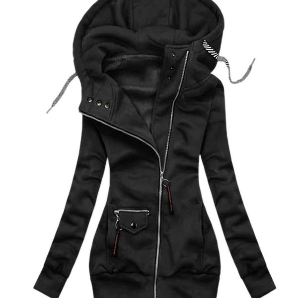 women's hoodies sweatshirts winter women solid sweatshirt fashion casual slim long sleeve hooded coat streetwear zipper jacket femme 2, Black
women's hoodies sweatshirts winter women solid sweatshirt fashion casual slim long sleeve hooded coat streetwear zipper jacket femme 2, Black