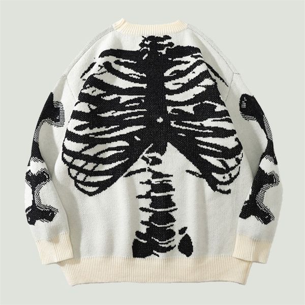 men's sweaters streetwear vintage skull printed knitted mens harajuku hip hop oversize loose o-neck cotton pullover autumn 220930, White;black
men's sweaters streetwear vintage skull printed knitted mens harajuku hip hop oversize loose o-neck cotton pullover autumn 220930, White;black