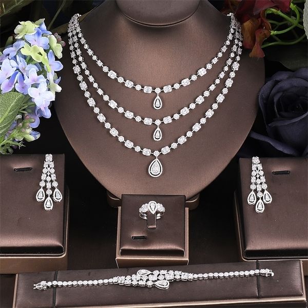 wedding jewelry sets janekelly 4pcs bridal zirconia full for women party luxury dubai nigeria cz crystal necklace sets 220929, Slivery;golden
wedding jewelry sets janekelly 4pcs bridal zirconia full for women party luxury dubai nigeria cz crystal necklace sets 220929, Slivery;golden