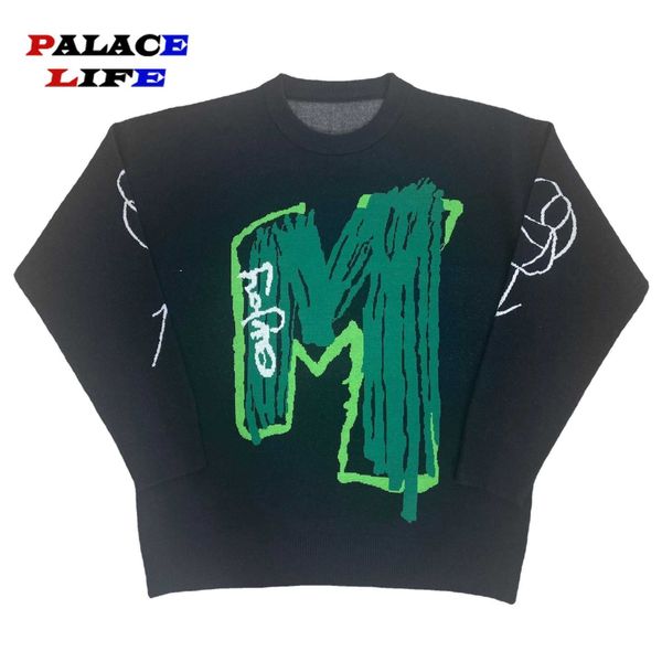 men's sweaters harajuku vintage sweater men letter street casual warm jumper pullover women loose hip hop knitwear sweaters 2022 t220, White;black
men's sweaters harajuku vintage sweater men letter street casual warm jumper pullover women loose hip hop knitwear sweaters 2022 t220, White;black