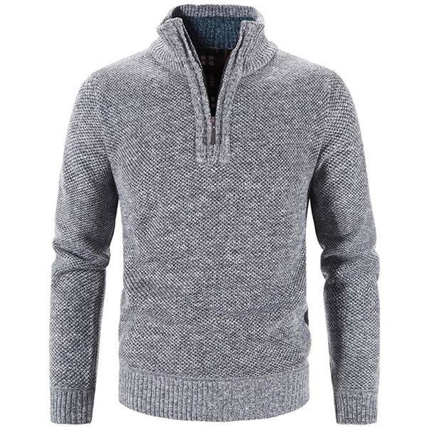 men's sweaters winter fleece thicker sweater half zipper turtleneck warm pullover quality male slim knitted wool for spring 220930, White;black
men's sweaters winter fleece thicker sweater half zipper turtleneck warm pullover quality male slim knitted wool for spring 220930, White;black