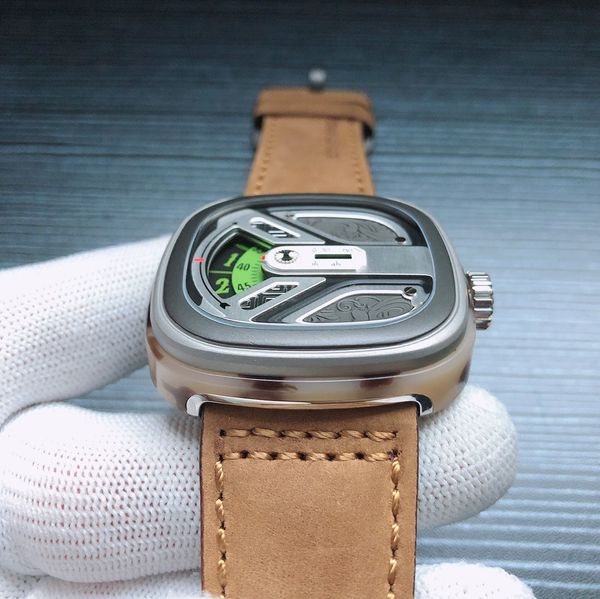 with box men's mechanical watch seven unique stylish design clock good performance miyota movement 48h energy storage sf-m1b/02s339 fri, Slivery;brown
with box men's mechanical watch seven unique stylish design clock good performance miyota movement 48h energy storage sf-m1b/02s339 fri, Slivery;brown