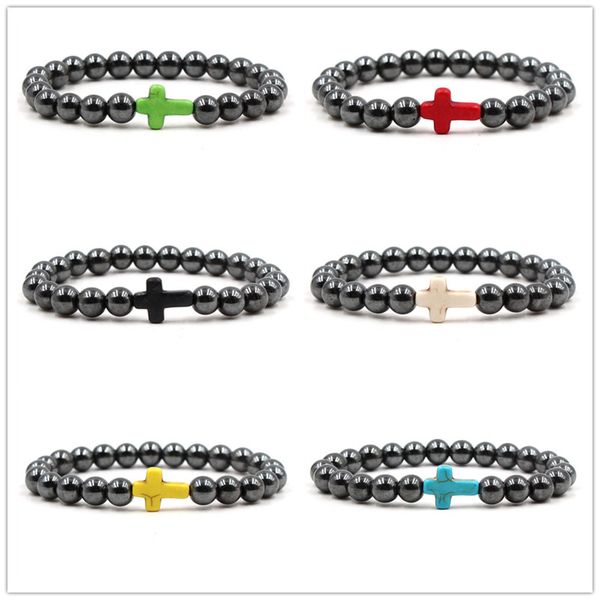 cross charm blue beaded men bracelets 8mm hematite beads bracelets bangles for women yoga jewelry, Black
cross charm blue beaded men bracelets 8mm hematite beads bracelets bangles for women yoga jewelry, Black