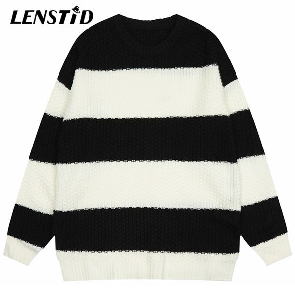men's sweaters lenstid autumn men knitted jumper hip hop black white striped vintage streetwear harajuku casual knit pullovers hipster, White;black
men's sweaters lenstid autumn men knitted jumper hip hop black white striped vintage streetwear harajuku casual knit pullovers hipster, White;black