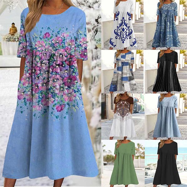 women's knits & tees autumn 2022 new women's loose skirt round neck big swing dress women, White
women's knits & tees autumn 2022 new women's loose skirt round neck big swing dress women, White