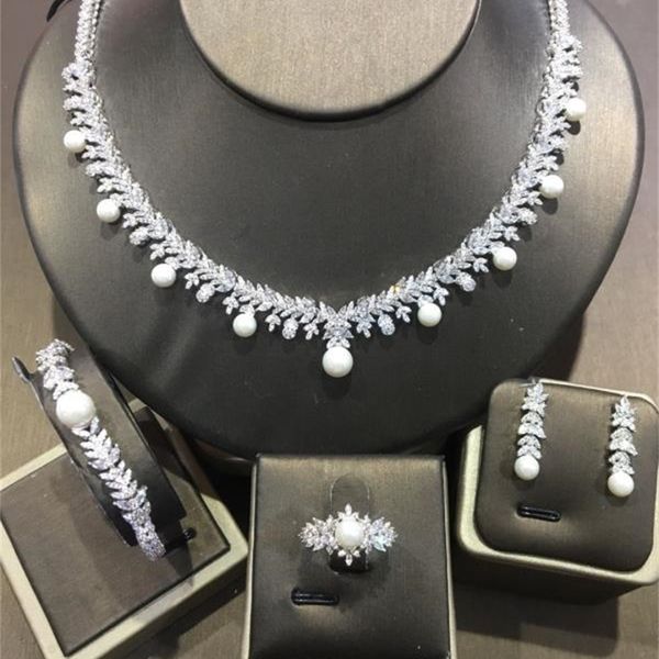 wedding jewelry sets accking luxury 4pcs pearl women nigerian bride cubic zirconia necklace earring set party 220929, Slivery;golden
wedding jewelry sets accking luxury 4pcs pearl women nigerian bride cubic zirconia necklace earring set party 220929, Slivery;golden