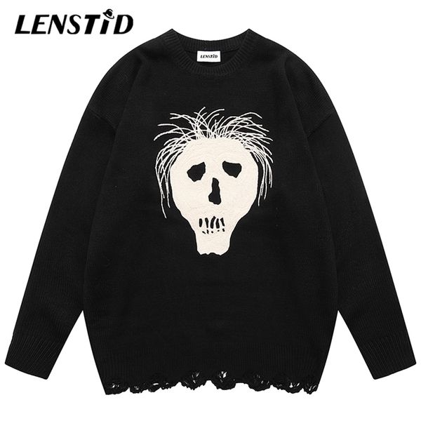 men's sweaters lenstid autumn men knitted jumper hip hop funny skull embroidery streetwear harajuku fashion casual pullovers clothing 2, White;black
men's sweaters lenstid autumn men knitted jumper hip hop funny skull embroidery streetwear harajuku fashion casual pullovers clothing 2, White;black