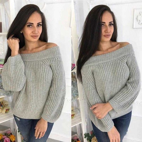 women's clothing 2021 sweater style pullover round neck wool long sleeve off shoulder t-shirt, White
women's clothing 2021 sweater style pullover round neck wool long sleeve off shoulder t-shirt, White